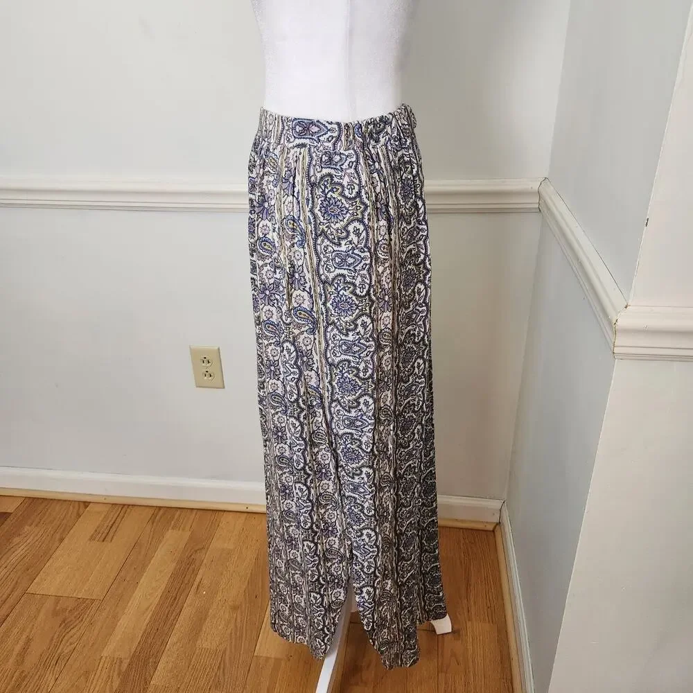 New American Eagle Maxi Skirt Size Medium Womens Boho Beach Side Slits Festival